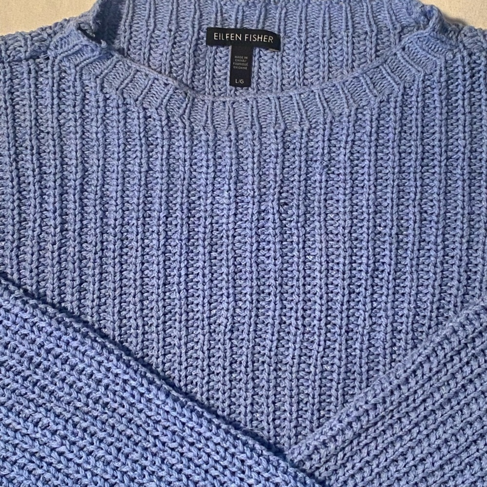 Eileen Fisher periwinkle sweater size large